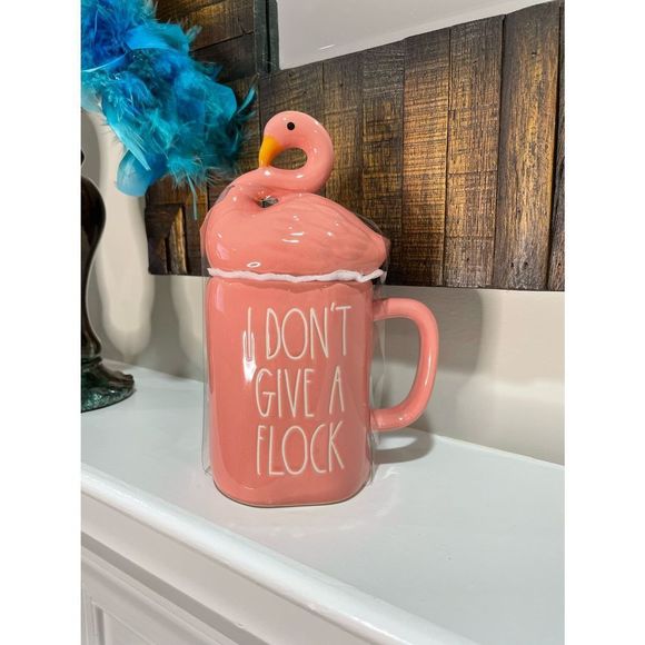 Rae Dunn Dining Rae Dunnmug With Flamingo Topper I Dont Give A